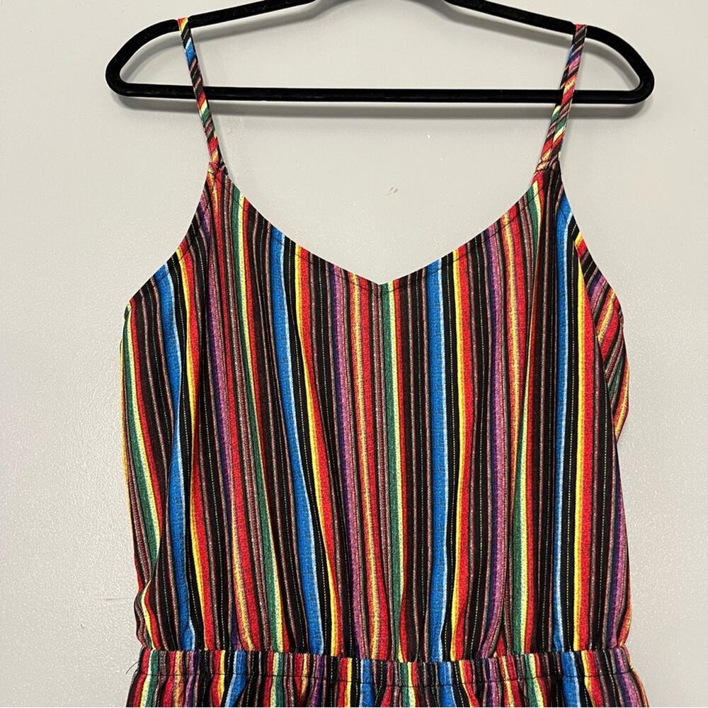 Show Me Your MuMu Rorey Fiesta Multi Stripe Shorts Romper with Tassels Women’s M - Picture 3 of 10
